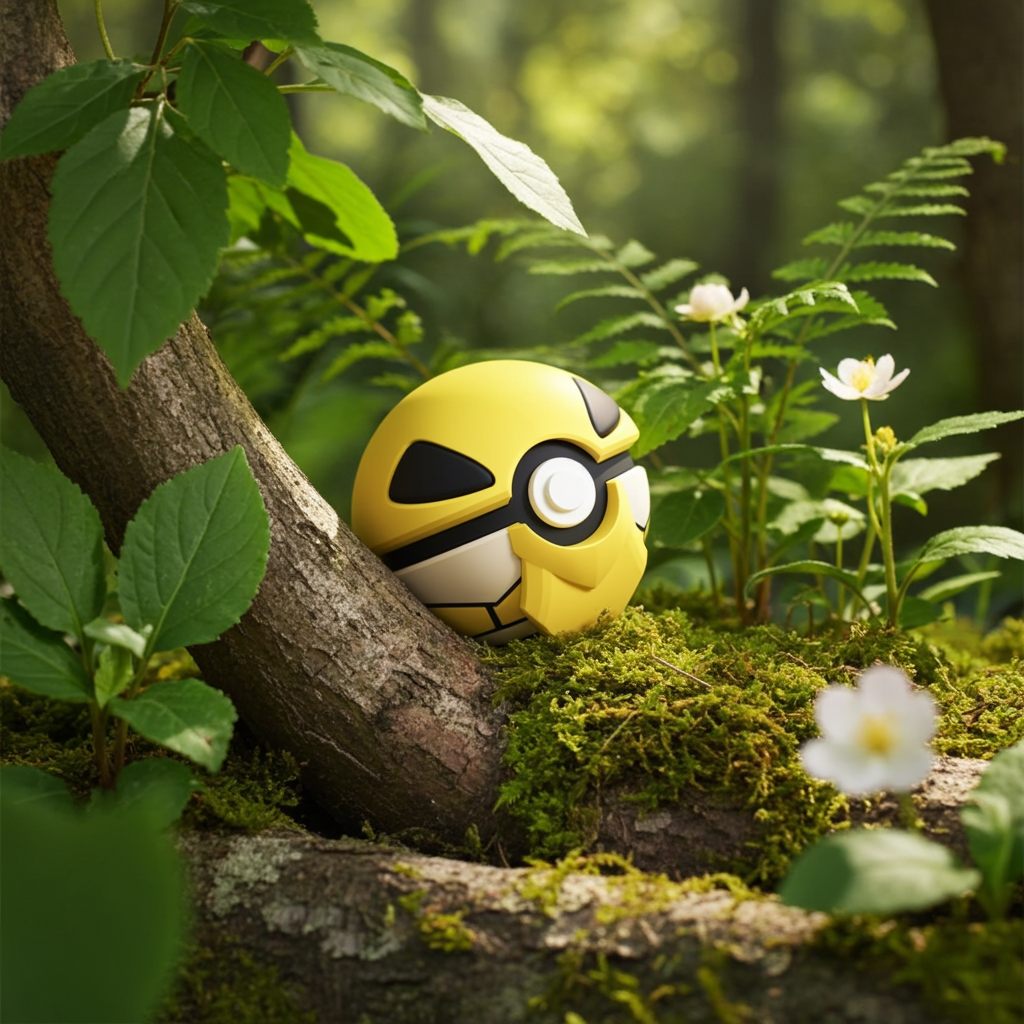 Poké Ball 3D ispirata a Kakuna – Sfera decorativa da collezione (#0014)