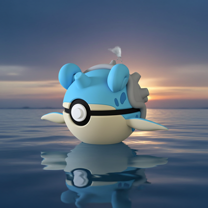 Poké Ball 3D ispirata a Lapras – Sfera decorativa da collezione (#0131)