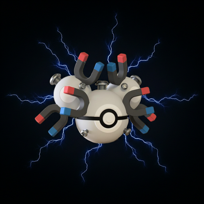 Poké Ball 3D ispirata a Magneton – Sfera decorativa da collezione (#0082)