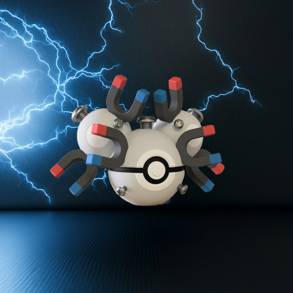 Poké Ball 3D ispirata a Magneton – Sfera decorativa da collezione (#0082)