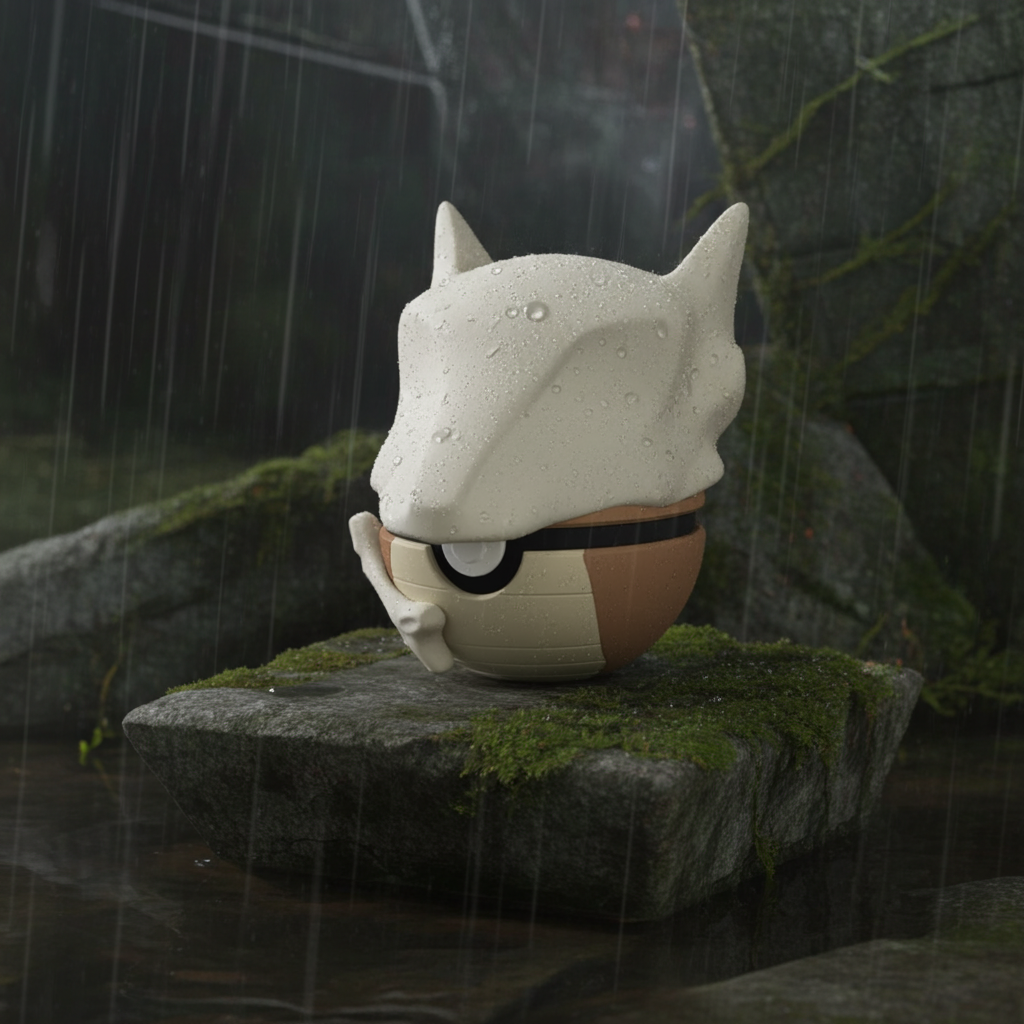 Poké Ball 3D ispirata a Marowak – Sfera decorativa da collezione (#0105)