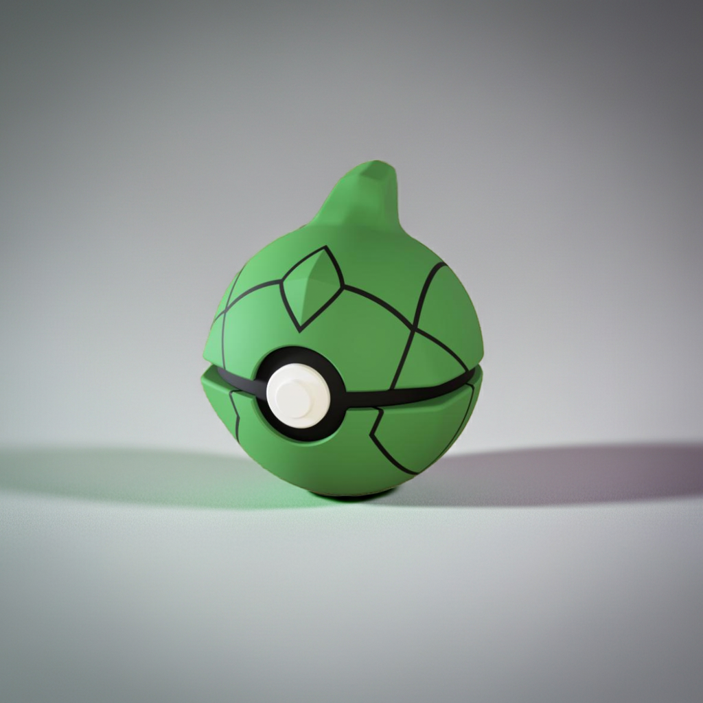 Poké Ball 3D ispirata a Metapod – Sfera decorativa da collezione (#0011)