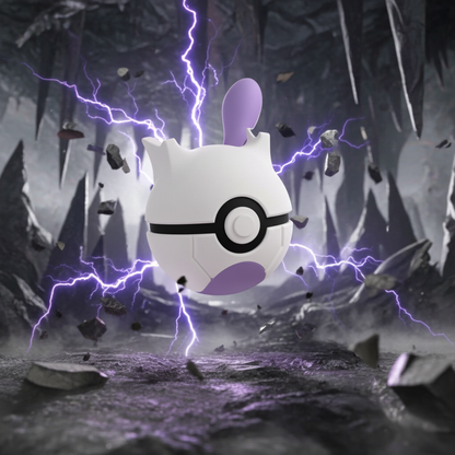 Poké Ball 3D ispirata a Mewtwo – Sfera decorativa da collezione (#0150)