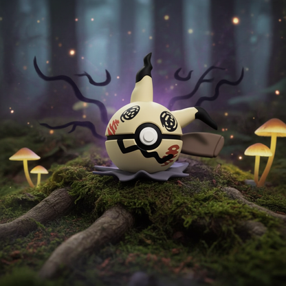 Poké Ball 3D ispirata a Mimikyu – Sfera decorativa da collezione (#0778)