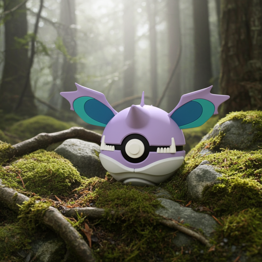 Poké Ball 3D ispirata a Nidoking – Sfera decorativa da collezione (#0034)