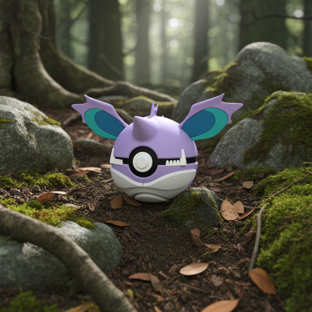 Poké Ball 3D ispirata a Nidoking – Sfera decorativa da collezione (#0034)