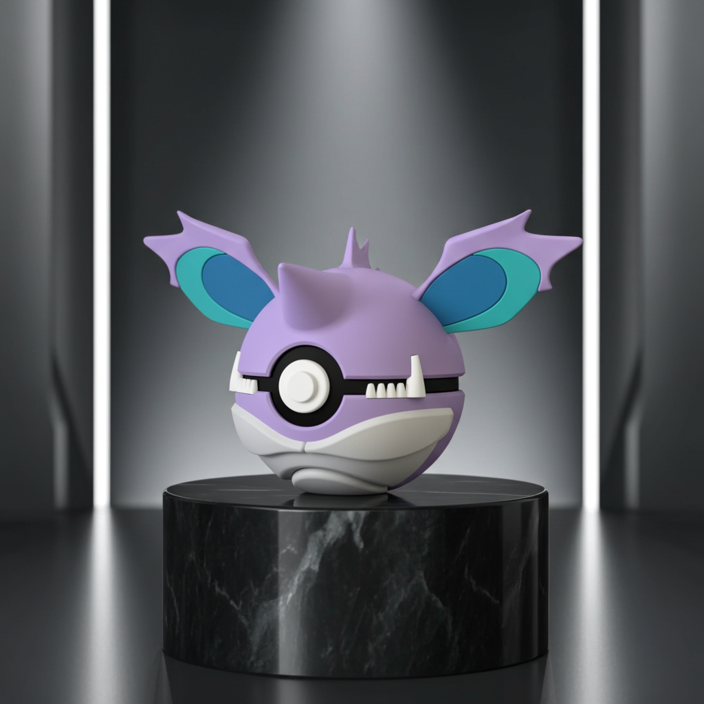 Poké Ball 3D ispirata a Nidoking – Sfera decorativa da collezione (#0034)