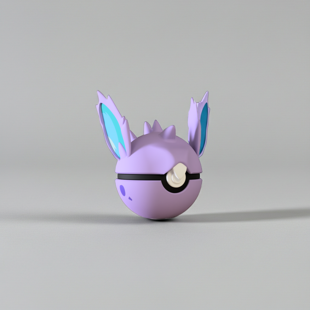 Poké Ball 3D ispirata a Nidoran♂ – Sfera decorativa da collezione (#0032)