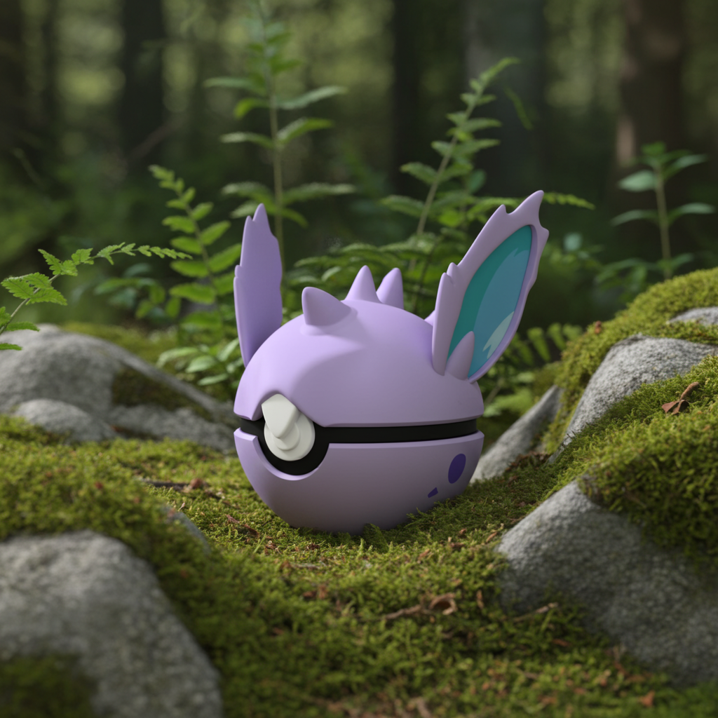 Poké Ball 3D ispirata a Nidoran♂ – Sfera decorativa da collezione (#0032)