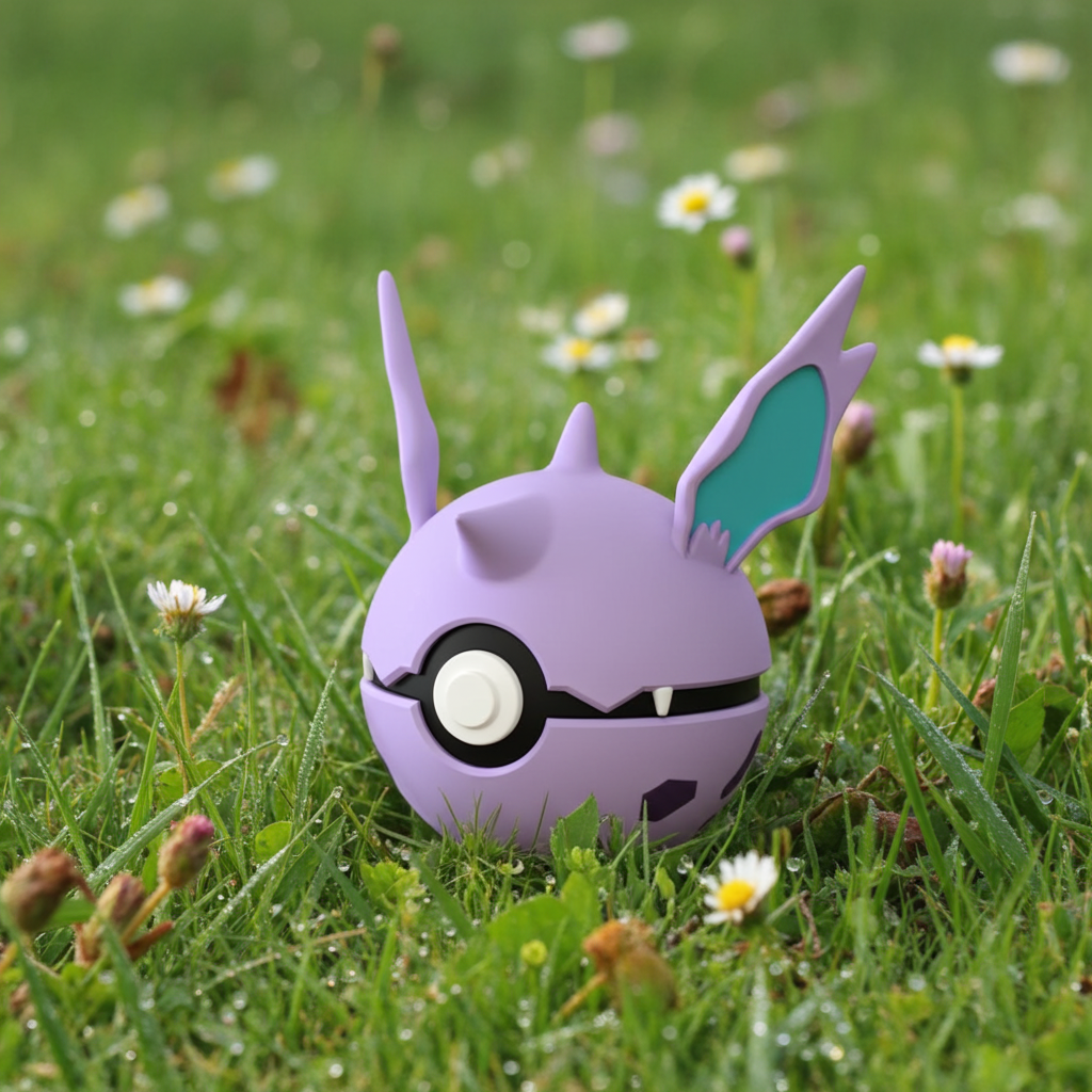 Poké Ball 3D ispirata a Nidorino – Sfera decorativa da collezione (#0033)