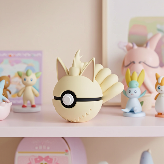 Poké Ball 3D ispirata a Ninetales – Sfera decorativa da collezione (#0038)