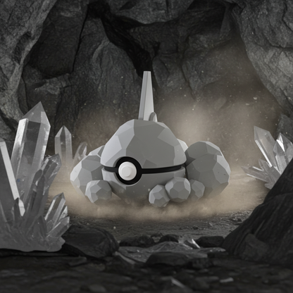Poké Ball 3D ispirata a Onix – Sfera decorativa da collezione (#0095)