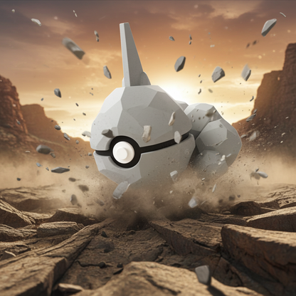 Poké Ball 3D ispirata a Onix – Sfera decorativa da collezione (#0095)