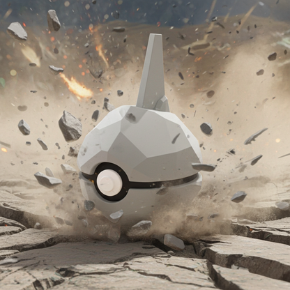 Poké Ball 3D ispirata a Onix – Sfera decorativa da collezione (#0095)