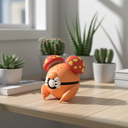 Poké Ball 3D ispirata a Paras – Sfera decorativa da collezione (#0046)