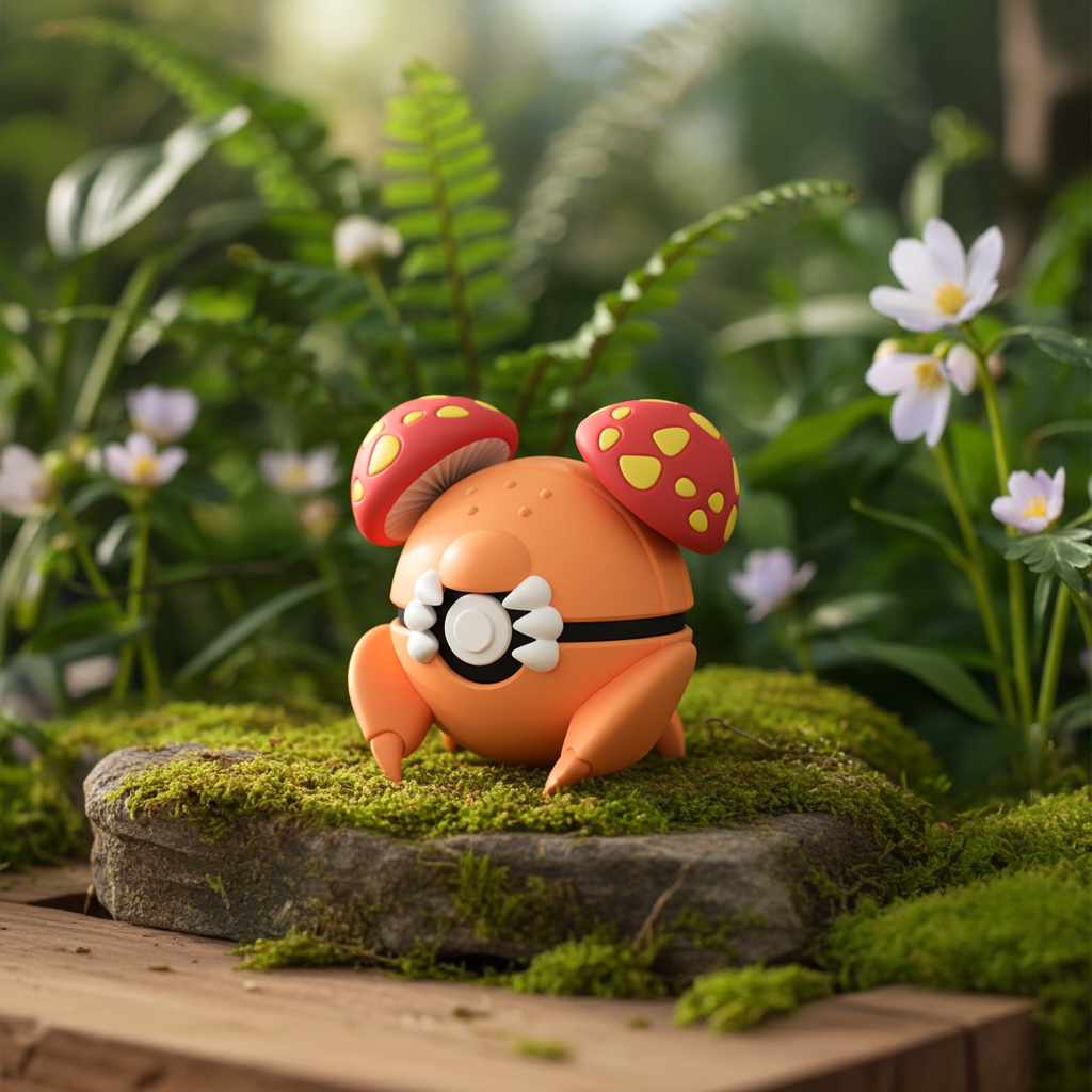 Poké Ball 3D ispirata a Paras – Sfera decorativa da collezione (#0046)