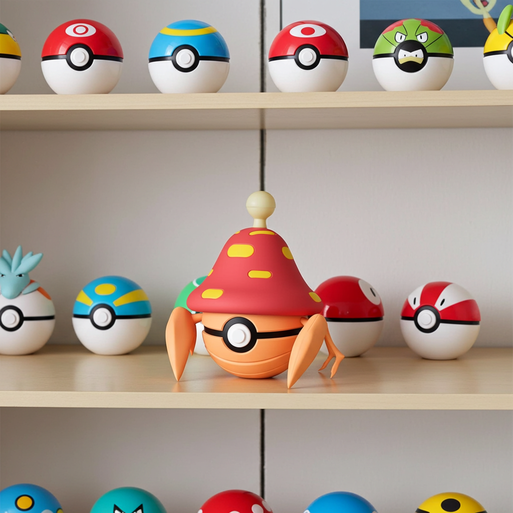 Poké Ball 3D ispirata a Parasect – Sfera decorativa da collezione (#0047)
