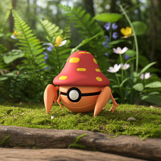 Poké Ball 3D ispirata a Parasect – Sfera decorativa da collezione (#0047)