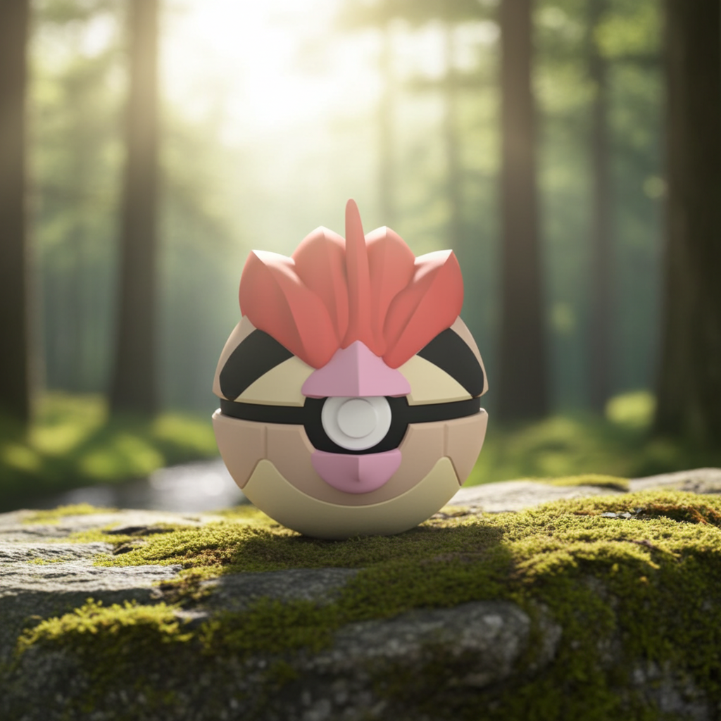 Poké Ball 3D ispirata a Pidgeotto – Sfera decorativa da collezione (#0017)