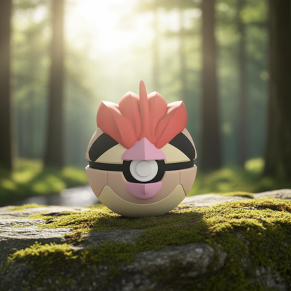 Poké Ball 3D ispirata a Pidgeotto – Sfera decorativa da collezione (#0017)