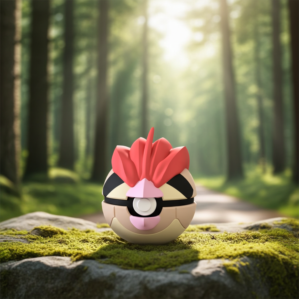 Poké Ball 3D ispirata a Pidgeotto – Sfera decorativa da collezione (#0017)