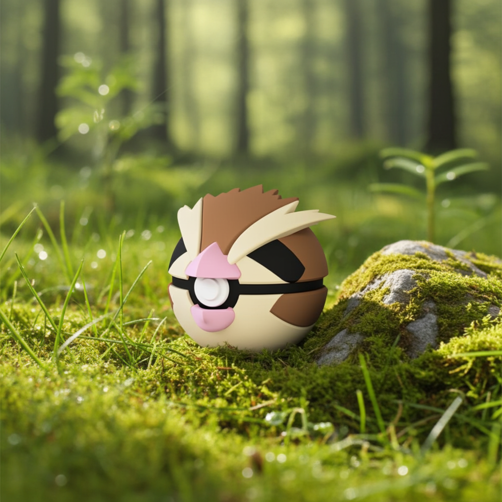 Poké Ball 3D ispirata a Pidgey – Sfera decorativa da collezione (#0016)