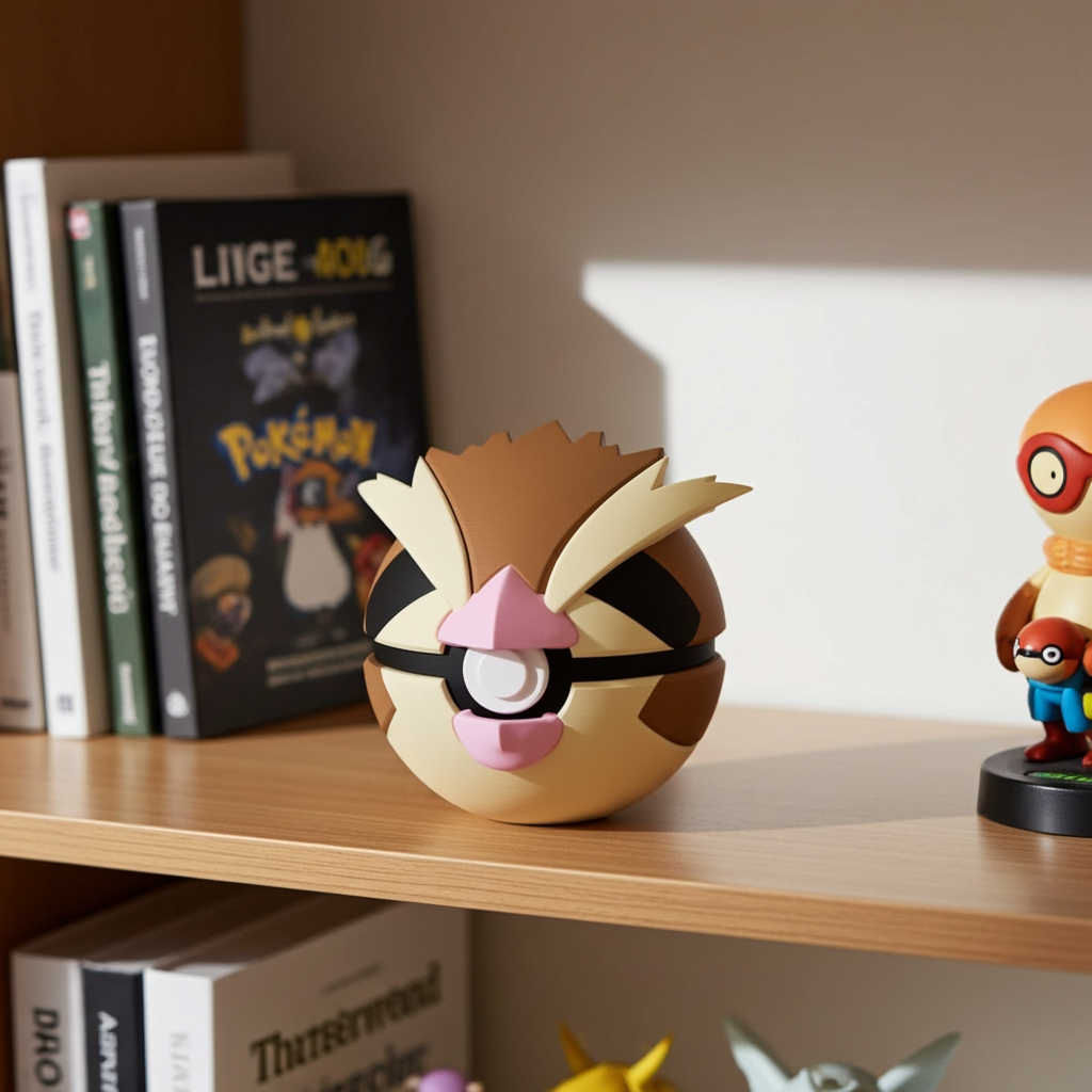 Poké Ball 3D ispirata a Pidgey – Sfera decorativa da collezione (#0016)