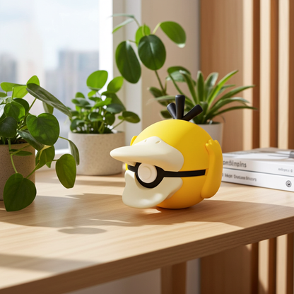 Poké Ball 3D ispirata a Psyduck – Sfera decorativa da collezione (#0054)