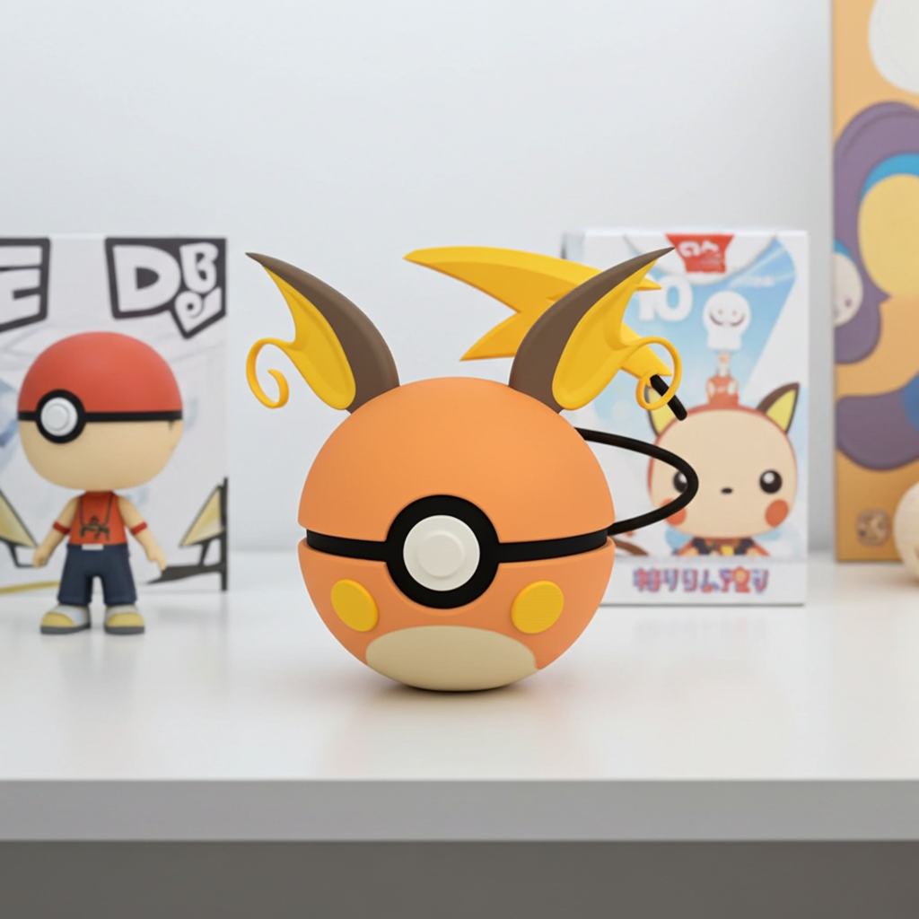 Poké Ball 3D ispirata a Raichu – Sfera decorativa da collezione (#0026)