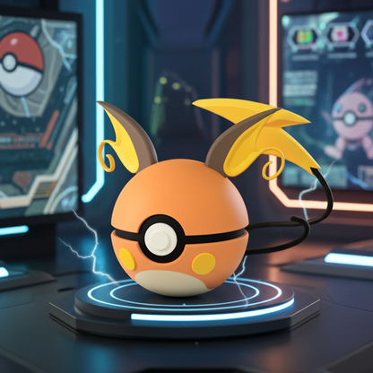 Poké Ball 3D ispirata a Raichu – Sfera decorativa da collezione (#0026)