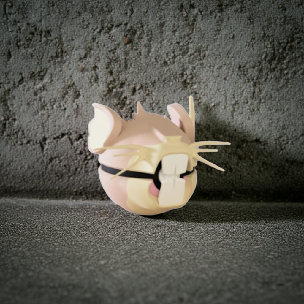 Poké Ball 3D ispirata a Raticate – Sfera decorativa da collezione (#0020)