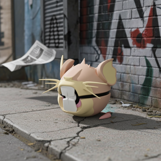 Poké Ball 3D ispirata a Raticate – Sfera decorativa da collezione (#0020)