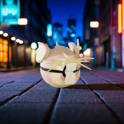 Poké Ball 3D ispirata a Raticate – Sfera decorativa da collezione (#0020)