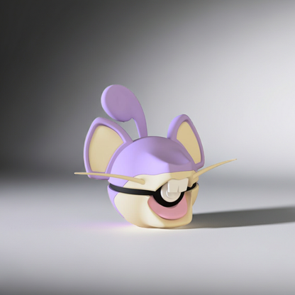 Poké Ball 3D ispirata a Rattata – Sfera decorativa da collezione (#0019)