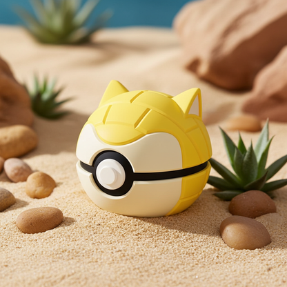 Poké Ball 3D ispirata a Sandshrew – Sfera decorativa da collezione (#0027)