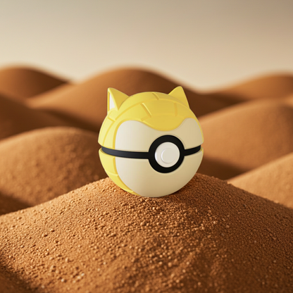 Poké Ball 3D ispirata a Sandshrew – Sfera decorativa da collezione (#0027)