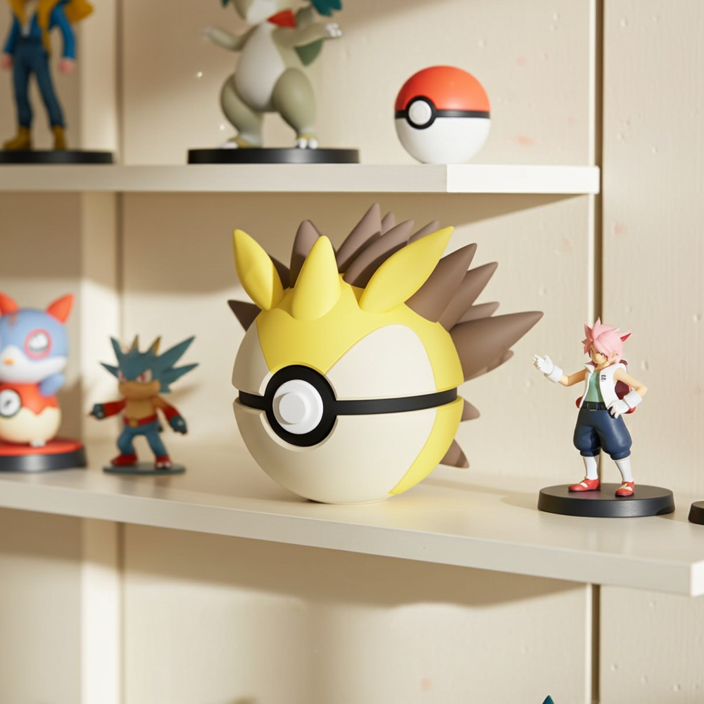Poké Ball 3D ispirata a Sandslash – Sfera decorativa da collezione (#0028)