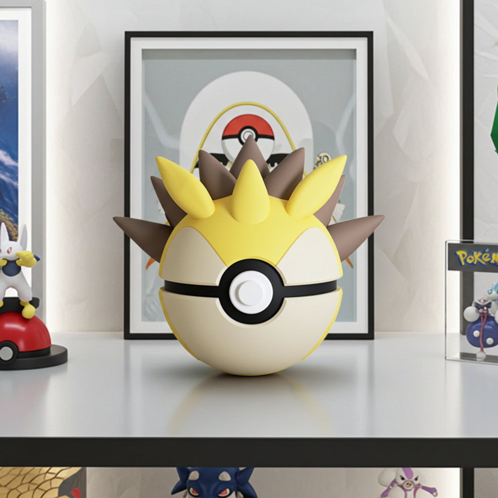 Poké Ball 3D ispirata a Sandslash – Sfera decorativa da collezione (#0028)