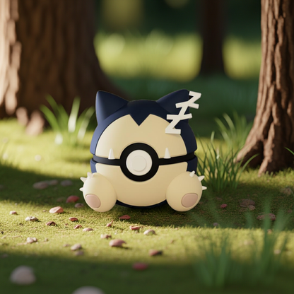 Poké Ball 3D ispirata a Snorlax – Sfera decorativa da collezione (#0143)