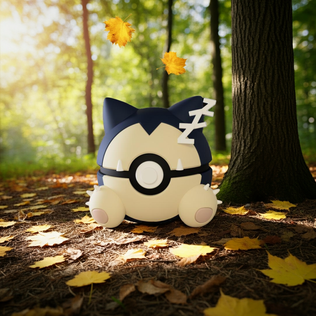 Poké Ball 3D ispirata a Snorlax – Sfera decorativa da collezione (#0143)