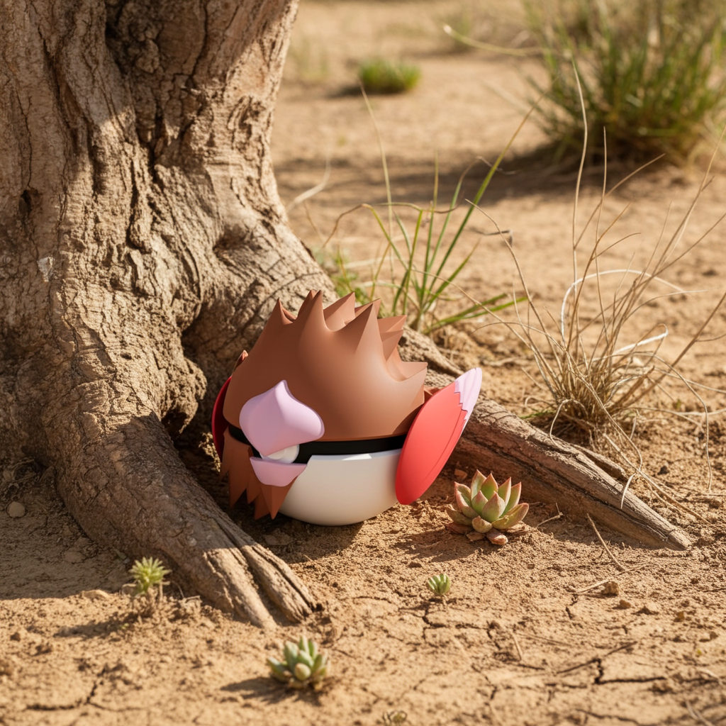 Poké Ball 3D ispirata a Spearow – Sfera decorativa da collezione (#0021)