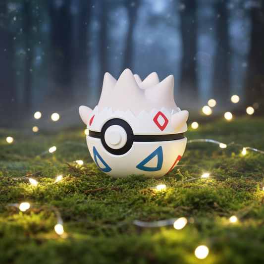 Poké Ball 3D ispirata a Togepi – Sfera decorativa da collezione (#0175)