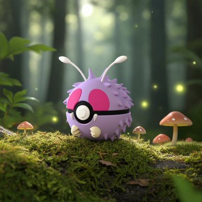 Poké Ball 3D ispirata a Venonat – Sfera decorativa da collezione (#0048)