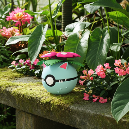 Poké Ball 3D ispirata a Venusaur – Sfera decorativa da collezione (#0003)