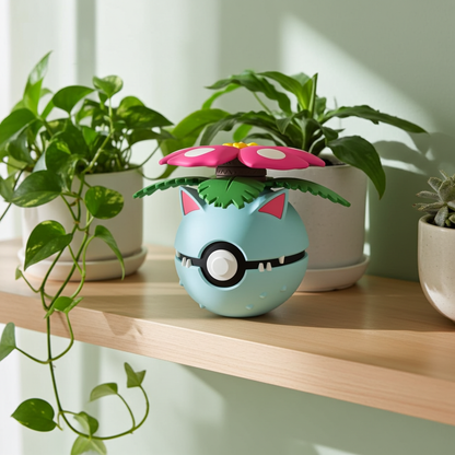 Poké Ball 3D ispirata a Venusaur – Sfera decorativa da collezione (#0003)
