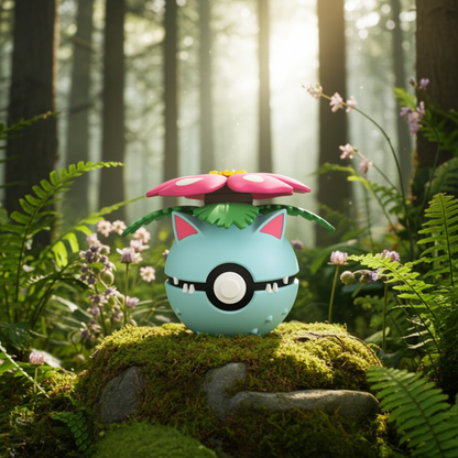 Poké Ball 3D ispirata a Venusaur – Sfera decorativa da collezione (#0003)
