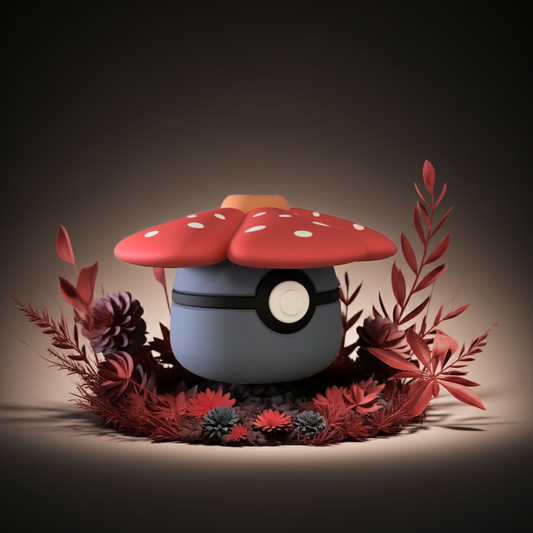 Poké Ball 3D ispirata a Vileplume – Sfera decorativa da collezione (#0045)