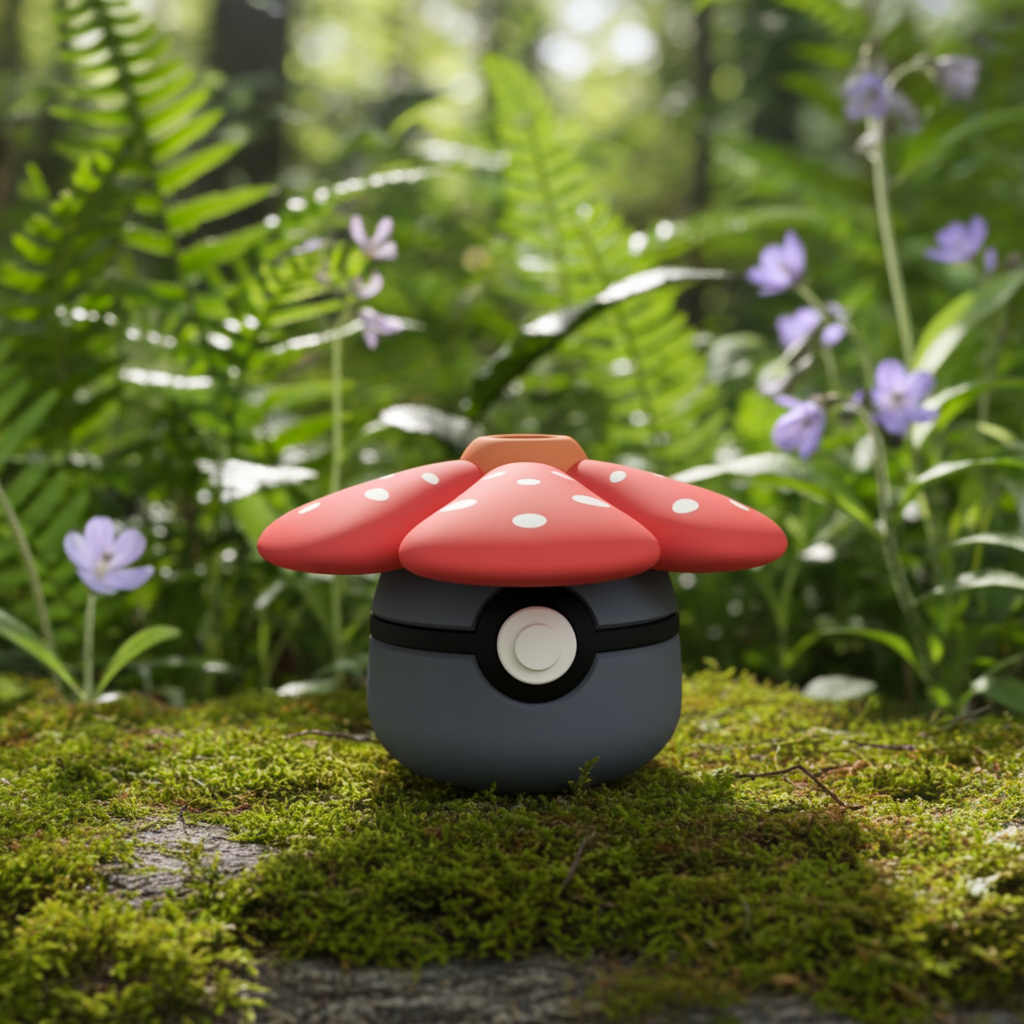Poké Ball 3D ispirata a Vileplume – Sfera decorativa da collezione (#0045)