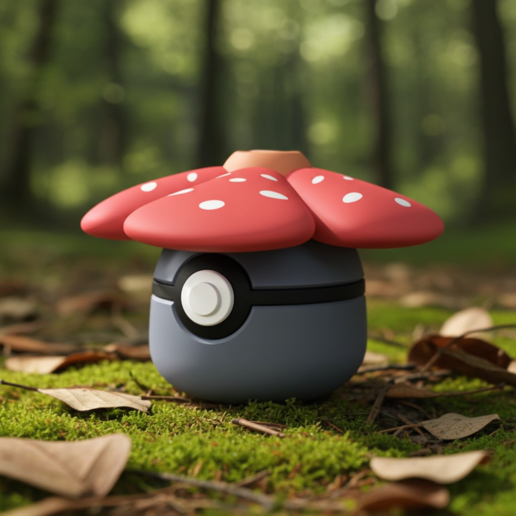 Poké Ball 3D ispirata a Vileplume – Sfera decorativa da collezione (#0045)