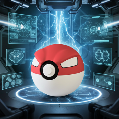 Poké Ball 3D ispirata a Voltorb – Sfera decorativa da collezione (#0100)